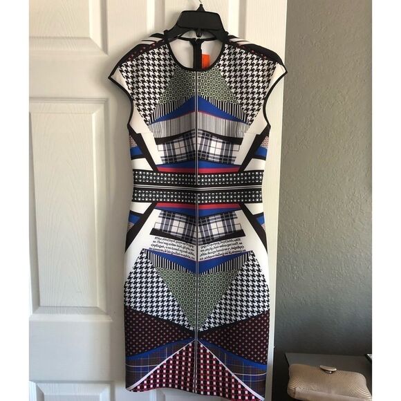 Multicolor Scuba Sleeveless Night Out Dress​​​ - Picture 1 of 3
